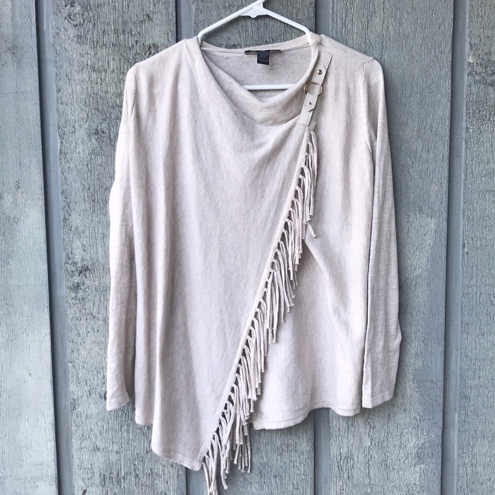 INC fringed sweater/shawl